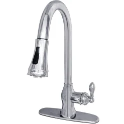 Best Gourmetier American Classic Single-Handle Pull-Down Sprayer Kitchen Faucet Single Hole