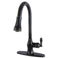 Best Gourmetier American Classic Single-Handle Pull-Down Sprayer Kitchen Faucet Single Hole
