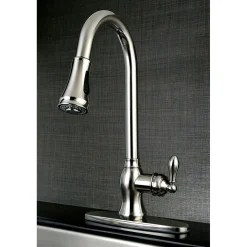 Best Gourmetier American Classic Single-Handle Pull-Down Sprayer Kitchen Faucet Single Hole