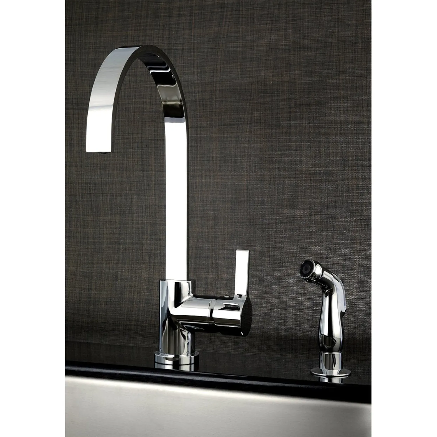 New Gourmetier Continental Single-Handle Kitchen Faucet with Side Sprayer Faucets With Side Spray