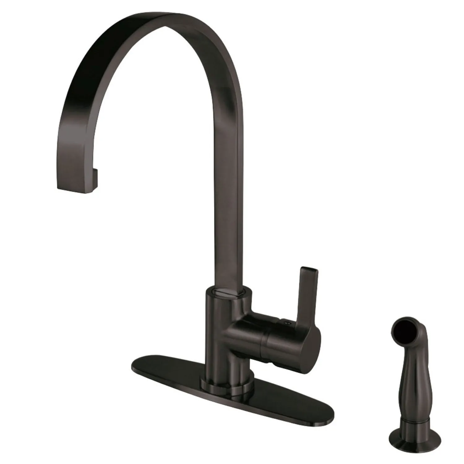 New Gourmetier Continental Single-Handle Kitchen Faucet with Side Sprayer Faucets With Side Spray