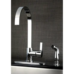 New Gourmetier Continental Single-Handle Kitchen Faucet with Side Sprayer Faucets With Side Spray