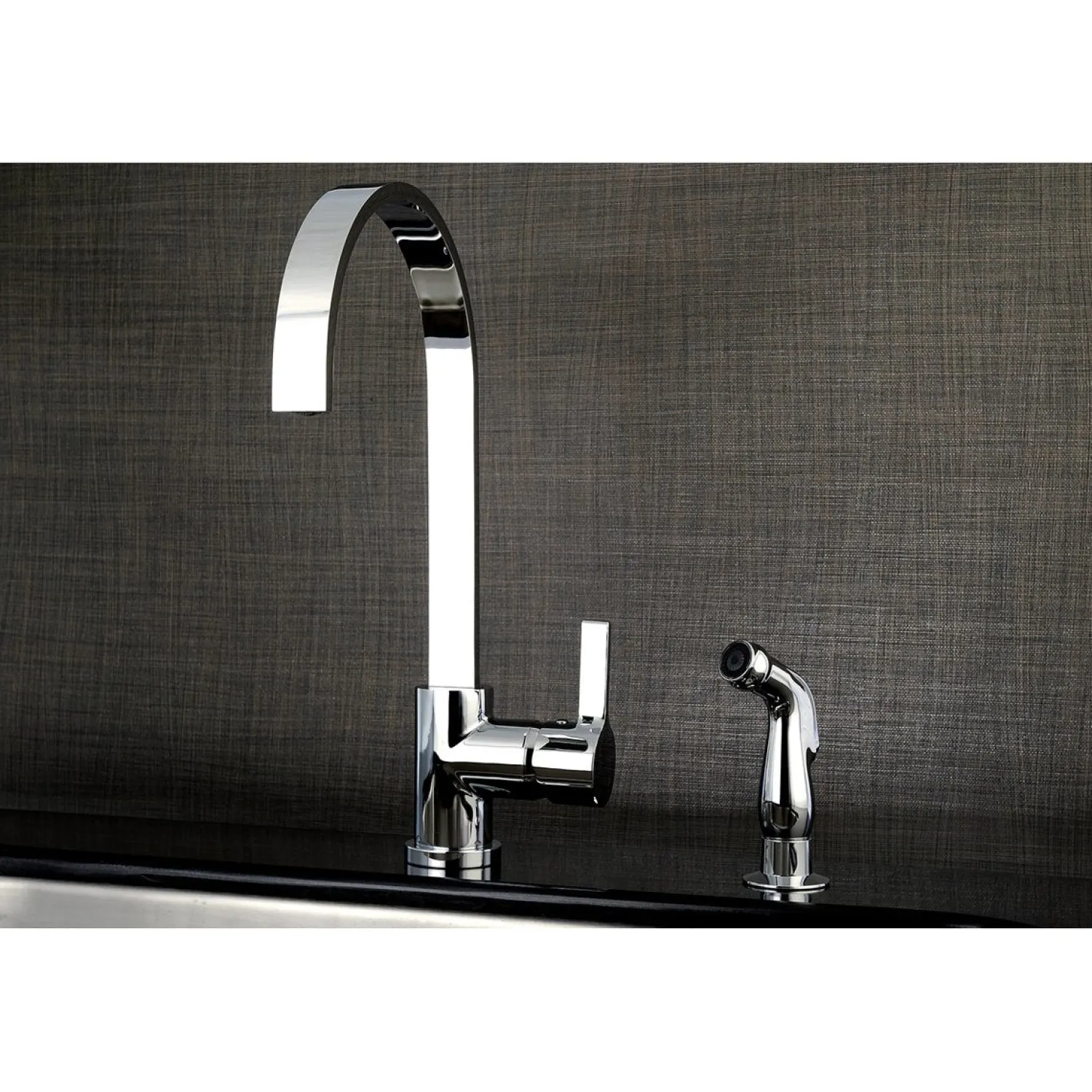 New Gourmetier Continental Single-Handle Kitchen Faucet with Side Sprayer Faucets With Side Spray