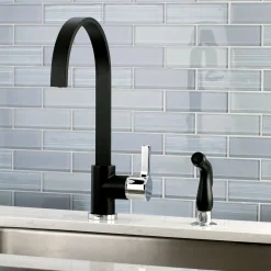 New Gourmetier Continental Single-Handle Kitchen Faucet with Side Sprayer Faucets With Side Spray