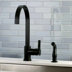New Gourmetier Continental Single-Handle Kitchen Faucet with Side Sprayer Faucets With Side Spray