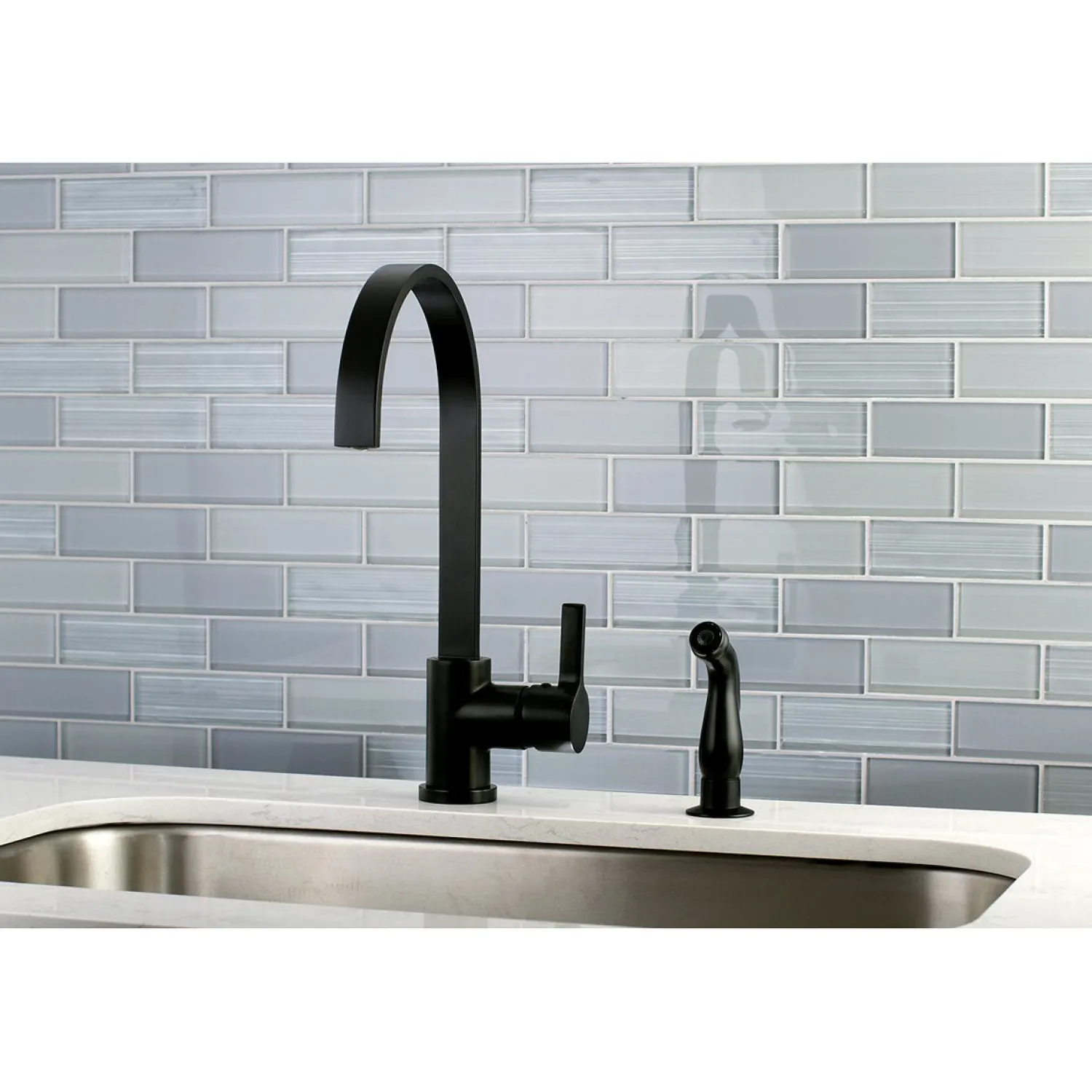 New Gourmetier Continental Single-Handle Kitchen Faucet with Side Sprayer Faucets With Side Spray