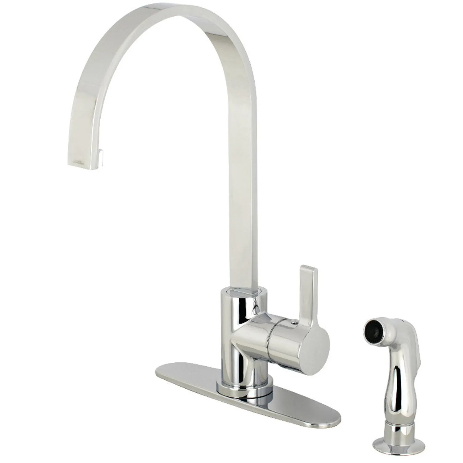 New Gourmetier Continental Single-Handle Kitchen Faucet with Side Sprayer Faucets With Side Spray
