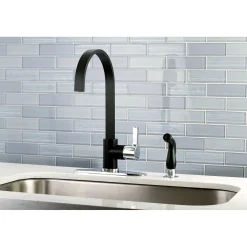 New Gourmetier Continental Single-Handle Kitchen Faucet with Side Sprayer Faucets With Side Spray