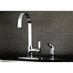 New Gourmetier Continental Single-Handle Kitchen Faucet with Side Sprayer Faucets With Side Spray