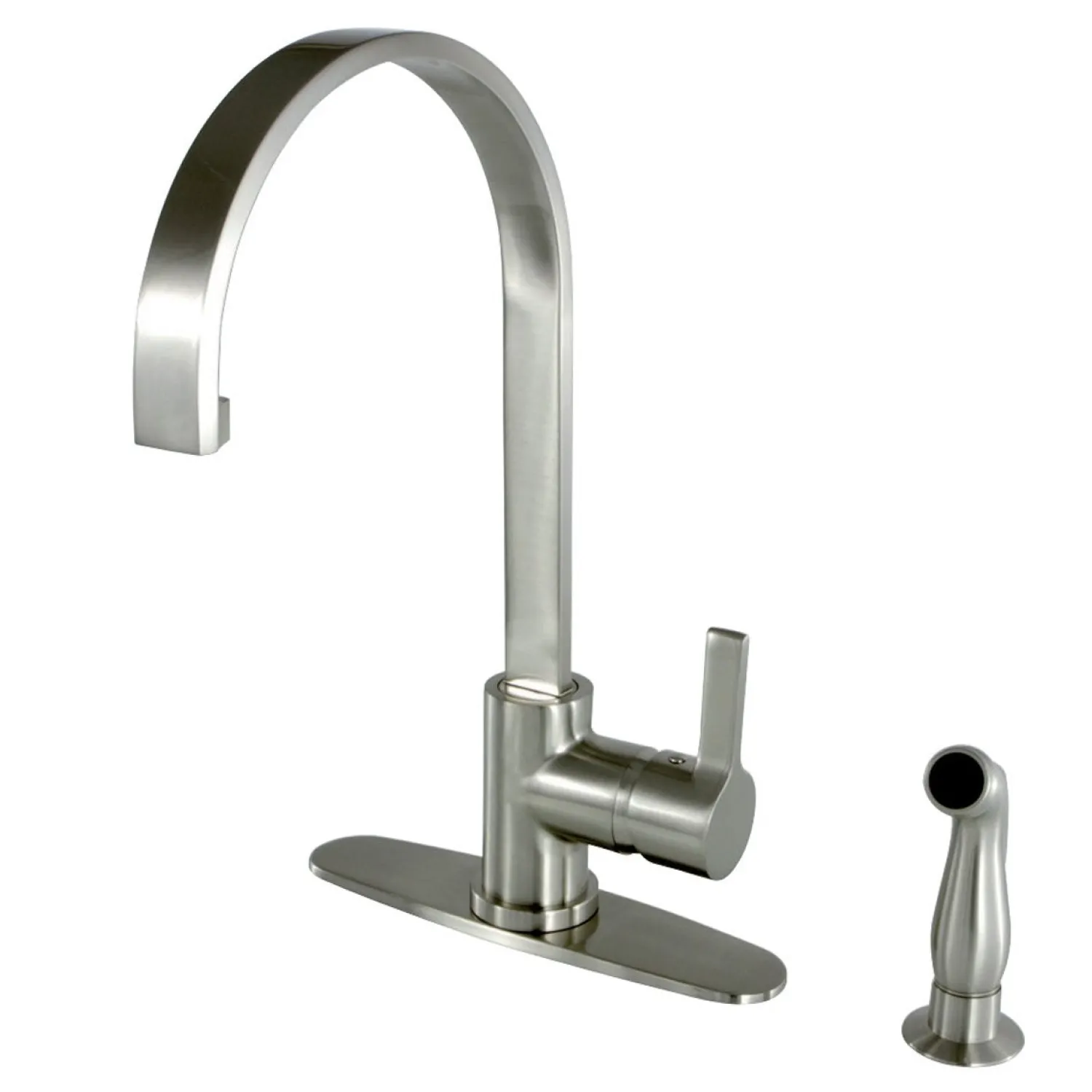 New Gourmetier Continental Single-Handle Kitchen Faucet with Side Sprayer Faucets With Side Spray