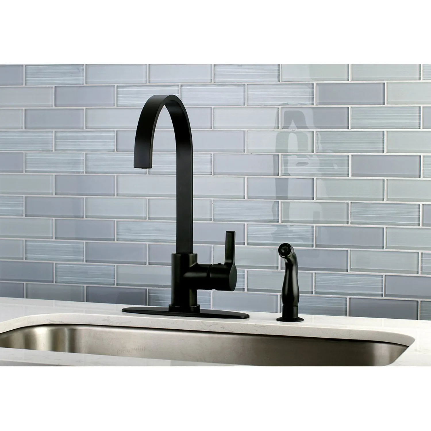 New Gourmetier Continental Single-Handle Kitchen Faucet with Side Sprayer Faucets With Side Spray