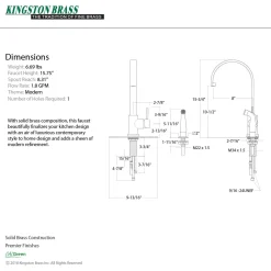 Clearance Gourmetier Concord Single-Handle Kitchen Faucet with Side Sprayer Faucets With Side Spray