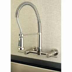 Online Gourmetier Concord 2-Handle Wall Mount Pull-Down Kitchen Faucet Wall Mounted Kitchen Faucets