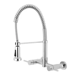 Online Gourmetier Concord 2-Handle Wall Mount Pull-Down Kitchen Faucet Wall Mounted Kitchen Faucets