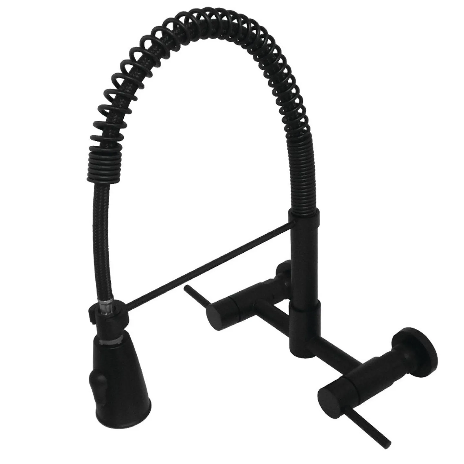 Hot Gourmetier Concord 2-Handle 2-Hole Wall Mount Pull-Down Kitchen Faucet Wall Mounted Kitchen Faucets