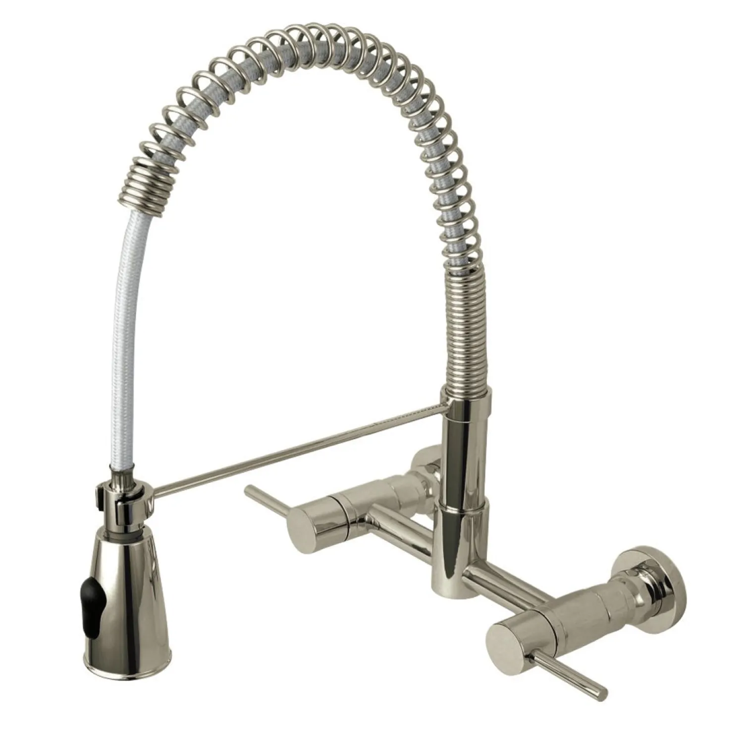 Hot Gourmetier Concord 2-Handle 2-Hole Wall Mount Pull-Down Kitchen Faucet Wall Mounted Kitchen Faucets