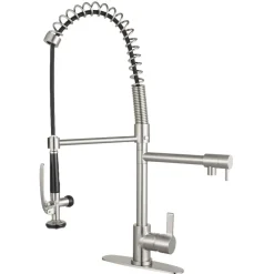 Sale Gourmetier Continental Single Hole Single-Handle Pre-Rinse Kitchen Faucet Single Hole