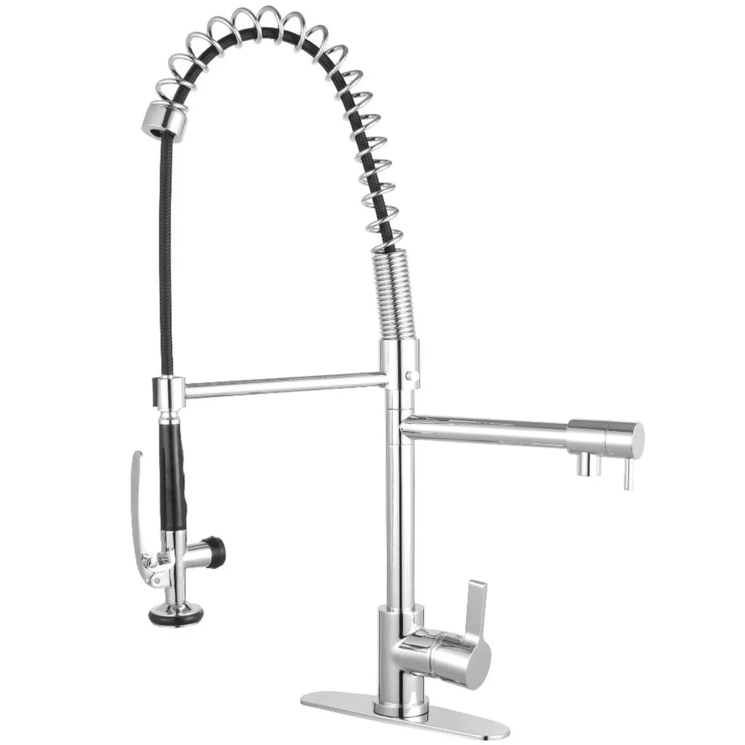 Sale Gourmetier Continental Single Hole Single-Handle Pre-Rinse Kitchen Faucet Single Hole