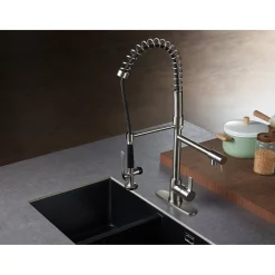 Sale Gourmetier Continental Single Hole Single-Handle Pre-Rinse Kitchen Faucet Single Hole