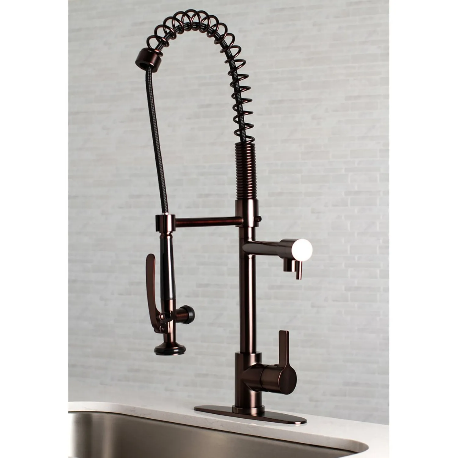 Sale Gourmetier Continental Single Hole Single-Handle Pre-Rinse Kitchen Faucet Single Hole