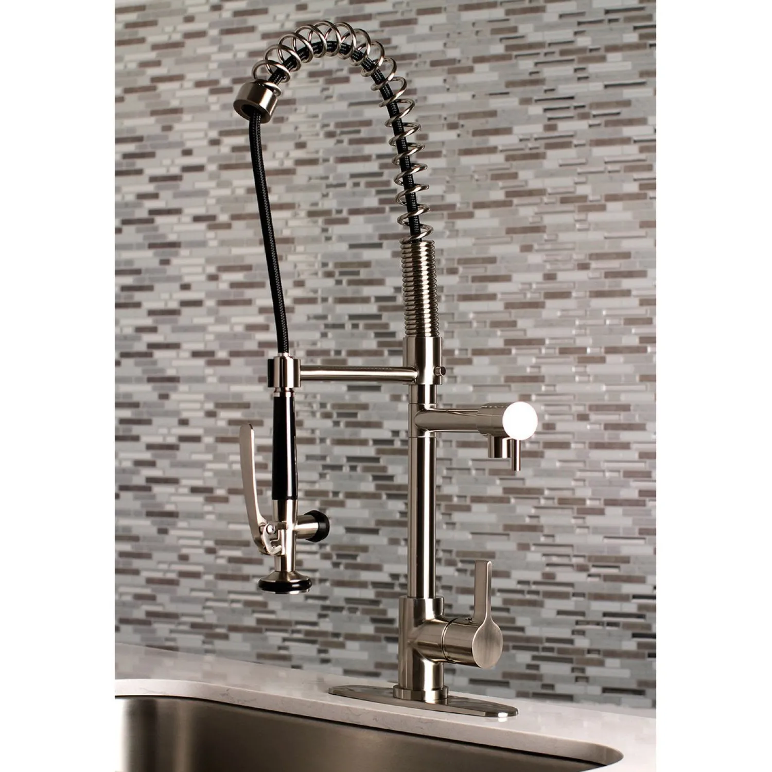Sale Gourmetier Continental Single Hole Single-Handle Pre-Rinse Kitchen Faucet Single Hole