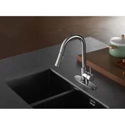 Sale Gourmetier Concord Single-Handle Kitchen Faucet with Pull-Down Sprayer Single Hole