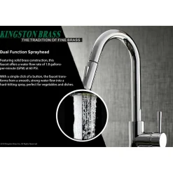 Sale Gourmetier Concord Single-Handle Kitchen Faucet with Pull-Down Sprayer Single Hole