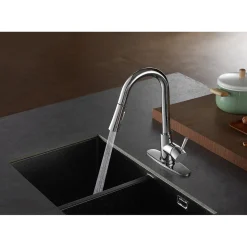 Sale Gourmetier Concord Single-Handle Kitchen Faucet with Pull-Down Sprayer Single Hole