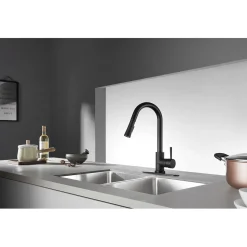 Sale Gourmetier Concord Single-Handle Kitchen Faucet with Pull-Down Sprayer Single Hole