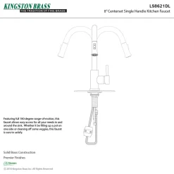 Sale Gourmetier Concord Single-Handle Kitchen Faucet with Pull-Down Sprayer Single Hole
