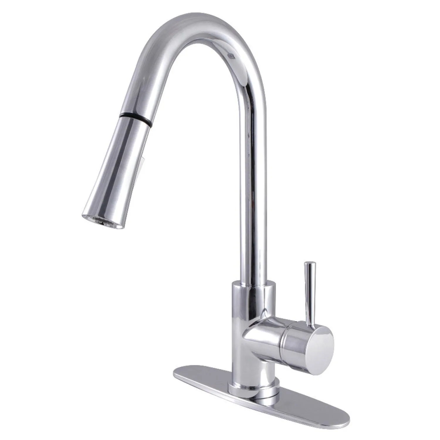Sale Gourmetier Concord Single-Handle Kitchen Faucet with Pull-Down Sprayer Single Hole