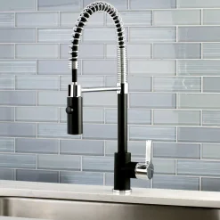 Gourmetier Continental Single-Hole Single-Handle Pre-Rinse Kitchen Faucet Single Hole|Commercial Style Faucets