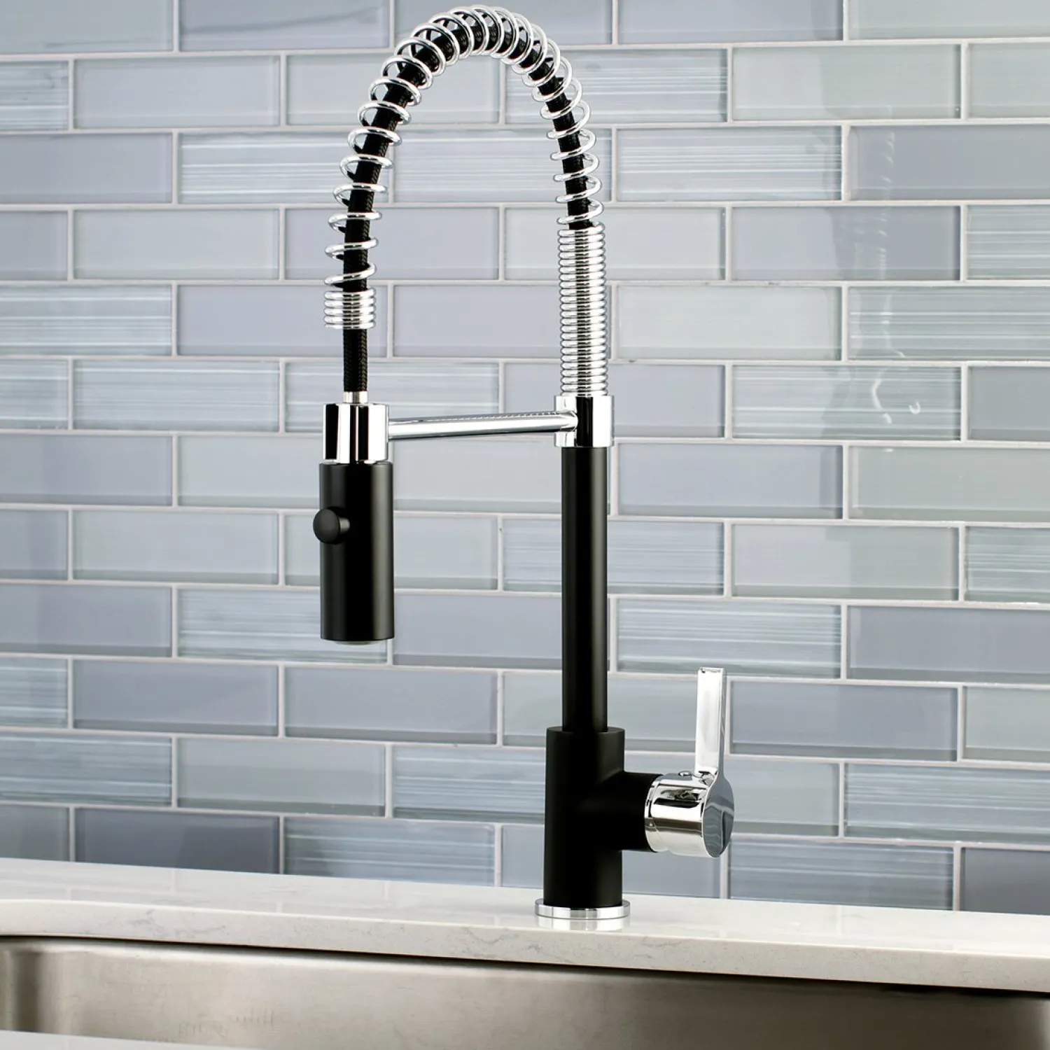 Gourmetier Continental Single-Hole Single-Handle Pre-Rinse Kitchen Faucet Single Hole|Commercial Style Faucets
