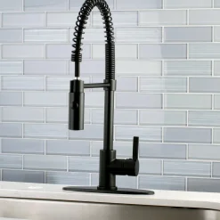 Gourmetier Continental Single-Hole Single-Handle Pre-Rinse Kitchen Faucet Single Hole|Commercial Style Faucets
