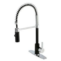Gourmetier Continental Single-Hole Single-Handle Pre-Rinse Kitchen Faucet Single Hole|Commercial Style Faucets