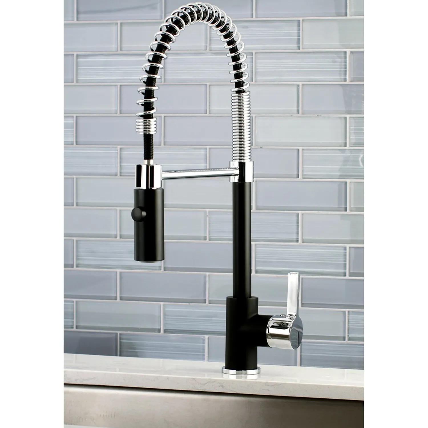 Gourmetier Continental Single-Hole Single-Handle Pre-Rinse Kitchen Faucet Single Hole|Commercial Style Faucets
