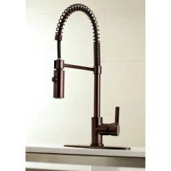 Gourmetier Continental Single-Hole Single-Handle Pre-Rinse Kitchen Faucet Single Hole|Commercial Style Faucets