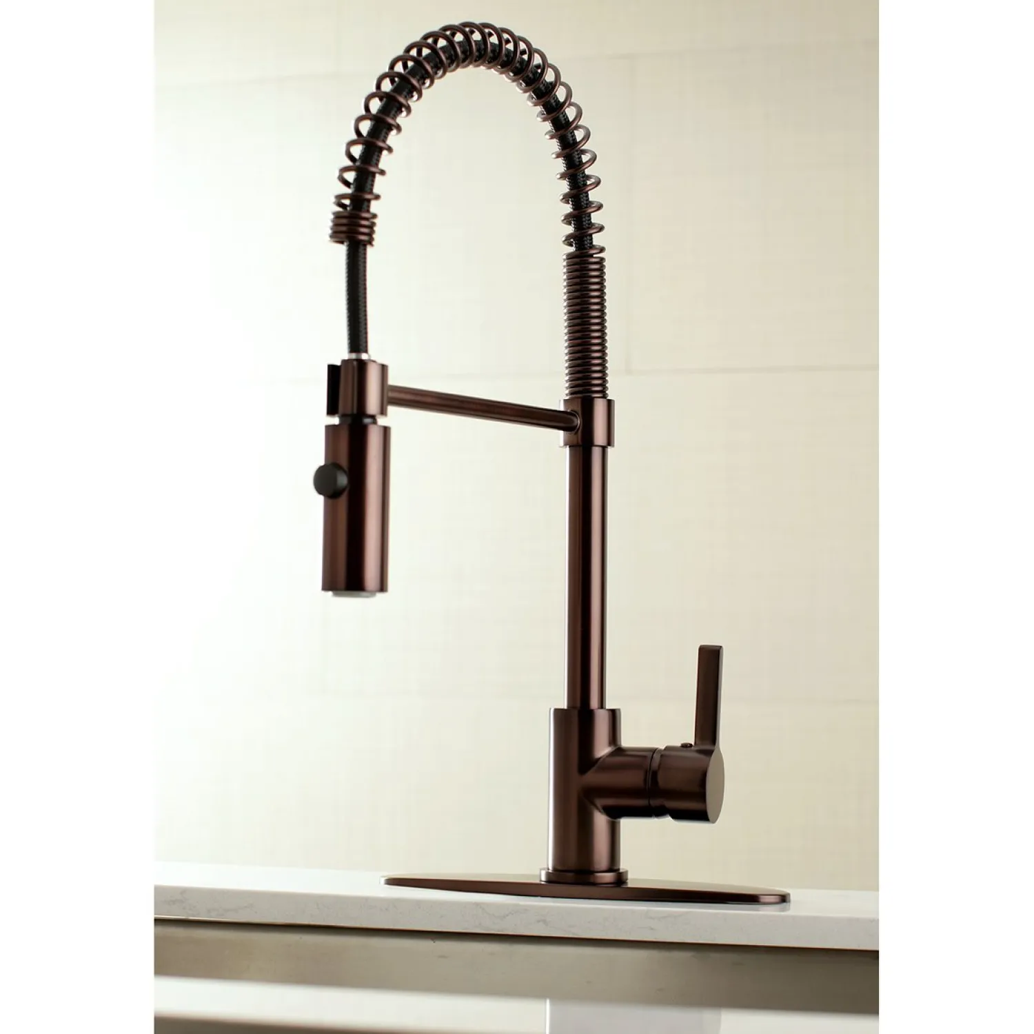 Gourmetier Continental Single-Hole Single-Handle Pre-Rinse Kitchen Faucet Single Hole|Commercial Style Faucets