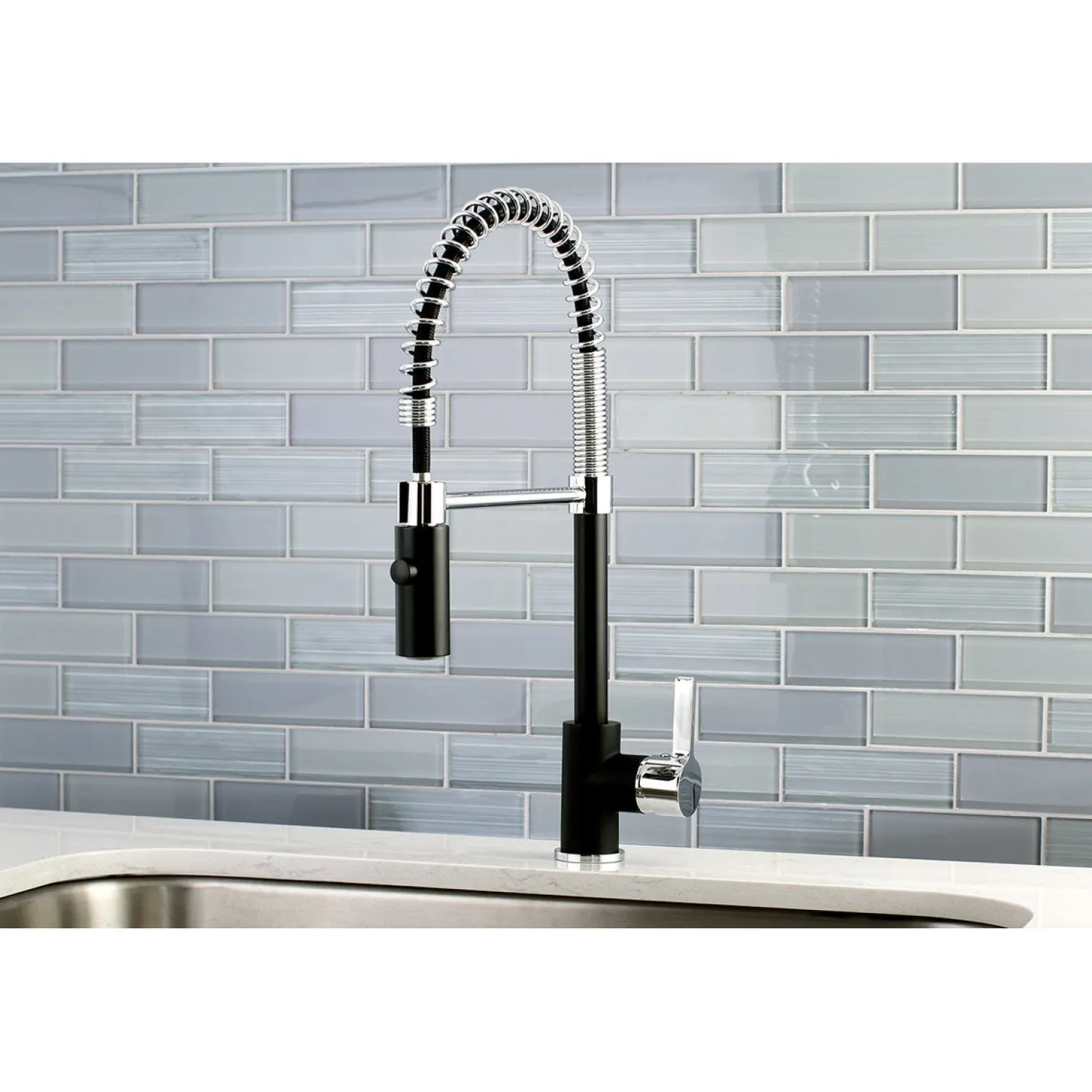 Gourmetier Continental Single-Hole Single-Handle Pre-Rinse Kitchen Faucet Single Hole|Commercial Style Faucets