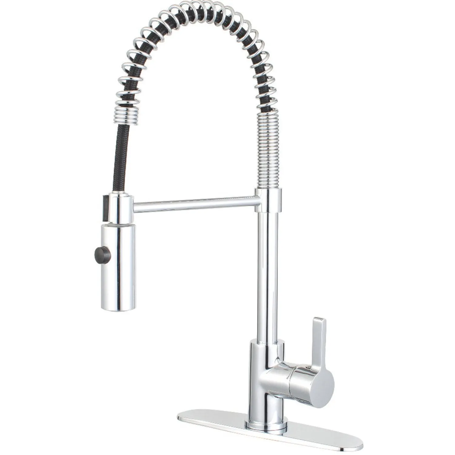 Gourmetier Continental Single-Hole Single-Handle Pre-Rinse Kitchen Faucet Single Hole|Commercial Style Faucets