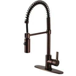 Gourmetier Continental Single-Hole Single-Handle Pre-Rinse Kitchen Faucet Single Hole|Commercial Style Faucets