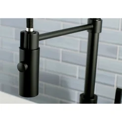 Gourmetier Continental Single-Hole Single-Handle Pre-Rinse Kitchen Faucet Single Hole|Commercial Style Faucets