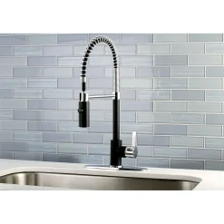 Gourmetier Continental Single-Hole Single-Handle Pre-Rinse Kitchen Faucet Single Hole|Commercial Style Faucets