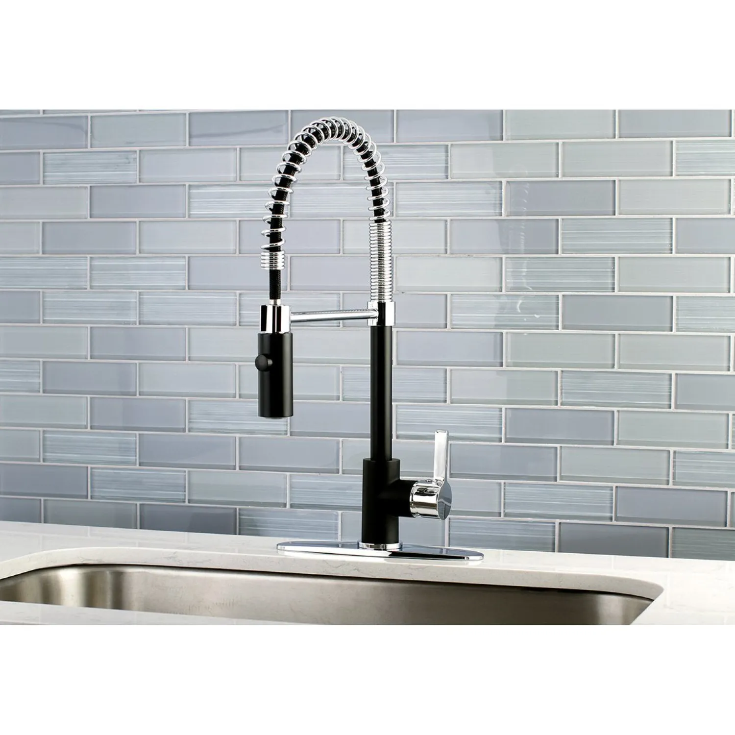 Gourmetier Continental Single-Hole Single-Handle Pre-Rinse Kitchen Faucet Single Hole|Commercial Style Faucets