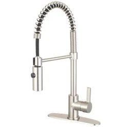 Gourmetier Continental Single-Hole Single-Handle Pre-Rinse Kitchen Faucet Single Hole|Commercial Style Faucets