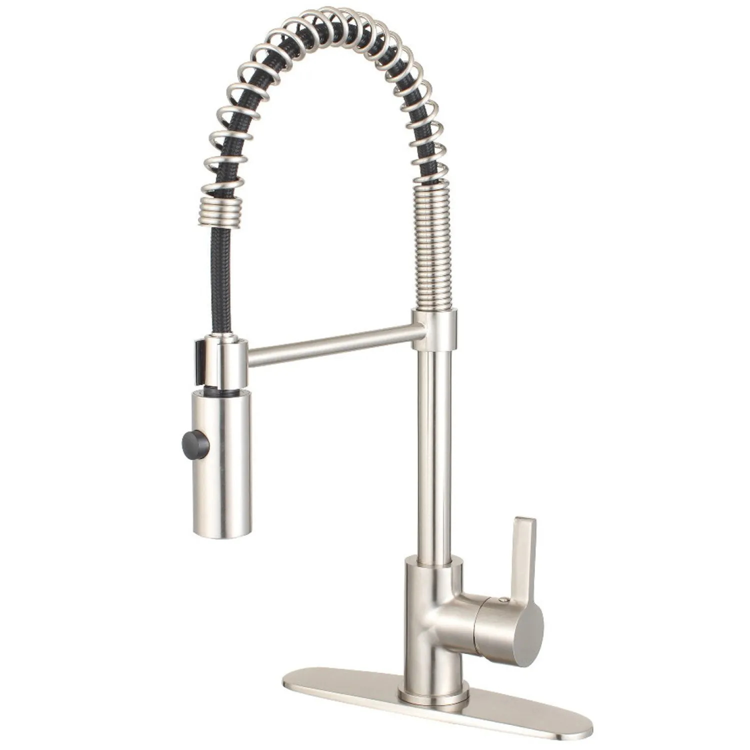 Gourmetier Continental Single-Hole Single-Handle Pre-Rinse Kitchen Faucet Single Hole|Commercial Style Faucets