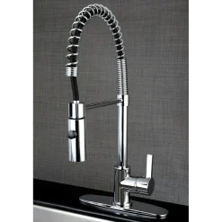 Gourmetier Continental Single-Hole Single-Handle Pre-Rinse Kitchen Faucet Single Hole|Commercial Style Faucets