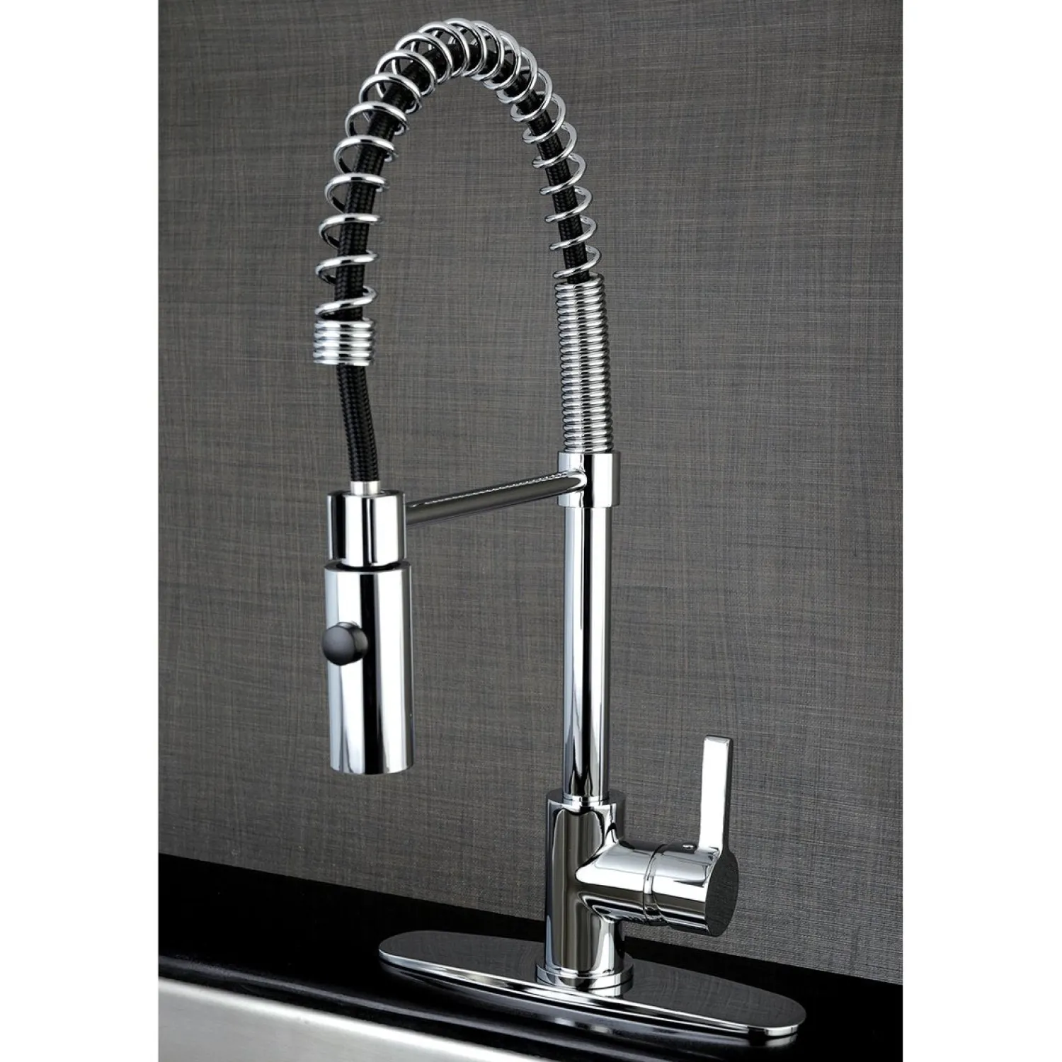 Gourmetier Continental Single-Hole Single-Handle Pre-Rinse Kitchen Faucet Single Hole|Commercial Style Faucets