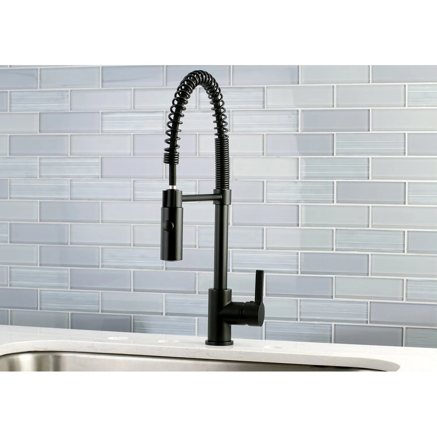 Gourmetier Continental Single-Hole Single-Handle Pre-Rinse Kitchen Faucet Single Hole|Commercial Style Faucets