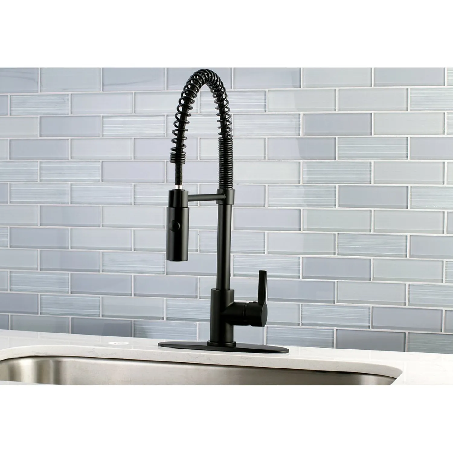 Gourmetier Continental Single-Hole Single-Handle Pre-Rinse Kitchen Faucet Single Hole|Commercial Style Faucets